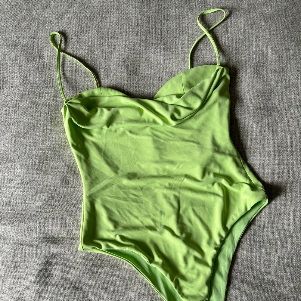 Lime green Zara body suit